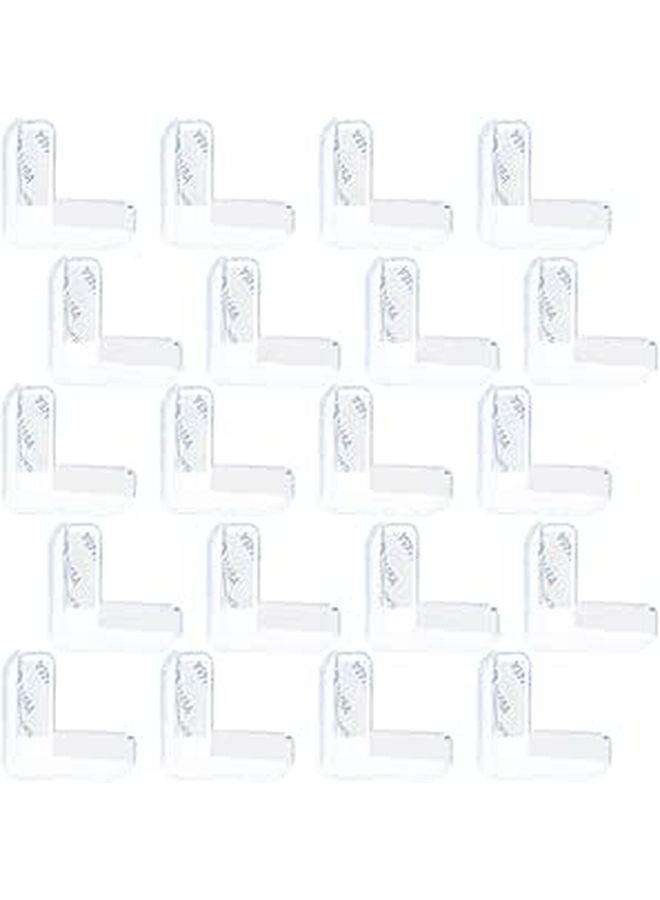 20Pcs Clear Silicone Corner Protectors For Furniture Tables Desks Edge Cushion Safety Bumpers - Image 1