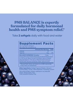 Eu Natural Balance Pms Vitamins For Women Hormone Balance For Women Menstrual & Pms Relief Primrose Oil Black Seed Oil & Dim 60 Liquid Softgels  - Image 4