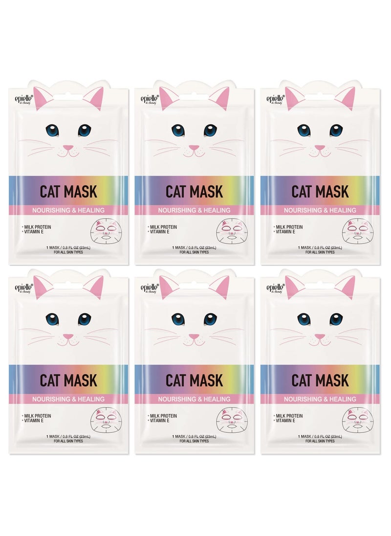 Epielle - Character Masks Cat 6pk - Image 1