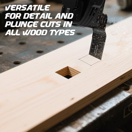 KELIN 116-Piece Oscillating Multi Tool Blades Kit, 4 Types Titanium Saw Blades for Wood, Metal, Drywall, Pipes – Fits Dewalt, Bosch, Milwaukee & 98% Oscillating Tools - Image 5