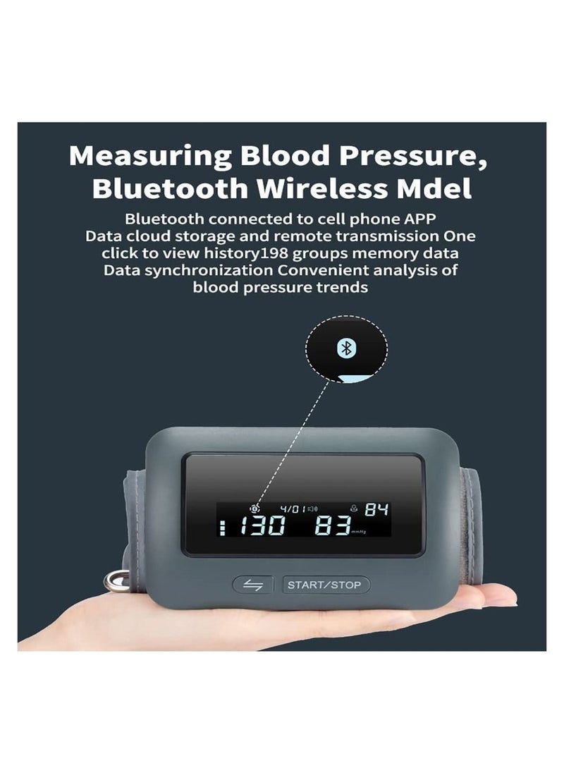 DMG TECH - Blood Pressure Monitor, Bluetooth Upper Arm Blood Pressure Monitor Works,LCD Display Large Screen Fully, Automatic Accurate Readings Adjustable bp Cuff, Voice Prompt, Irregular Heartbeat Detection - Image 1