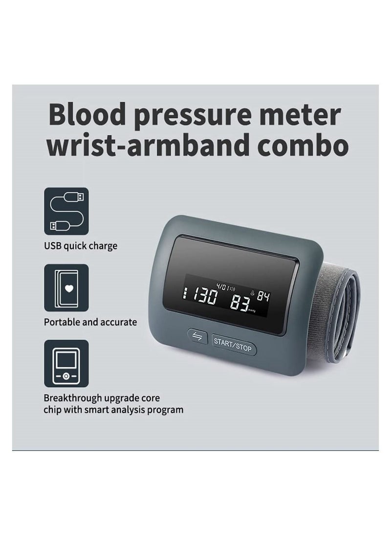 DMG TECH - Blood Pressure Monitor, Bluetooth Upper Arm Blood Pressure Monitor Works,LCD Display Large Screen Fully, Automatic Accurate Readings Adjustable bp Cuff, Voice Prompt, Irregular Heartbeat Detection - Image 1