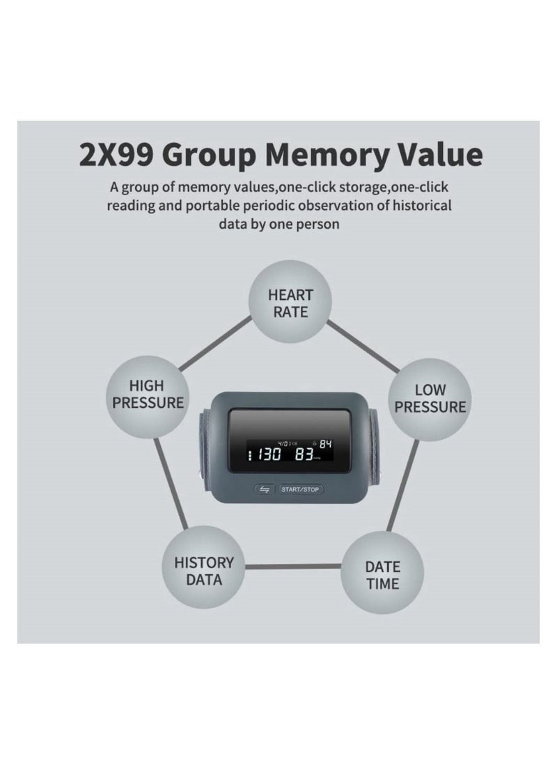 DMG TECH - Blood Pressure Monitor, Bluetooth Upper Arm Blood Pressure Monitor Works,LCD Display Large Screen Fully, Automatic Accurate Readings Adjustable bp Cuff, Voice Prompt, Irregular Heartbeat Detection - Image 1