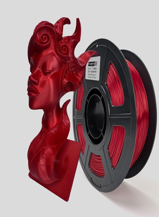 Stronghero3D خيوط طابعة ثلاثية الأبعاد Stronghero3D PLA، قطر 1.75 مم، لون أحمر زاهي، وزن صافٍ 1 كجم (2.2 رطل)، دقة ±0.05 مم - Image 2