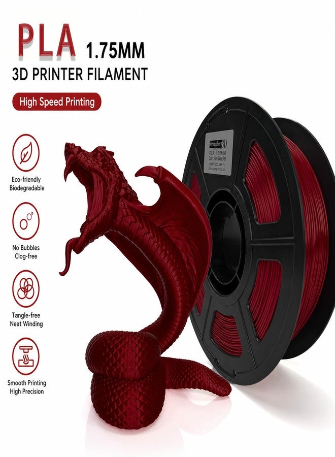 Stronghero3D خيوط طابعة ثلاثية الأبعاد Stronghero3D PLA، قطر 1.75 مم، لون أحمر زاهي، وزن صافٍ 1 كجم (2.2 رطل)، دقة ±0.05 مم - Image 5