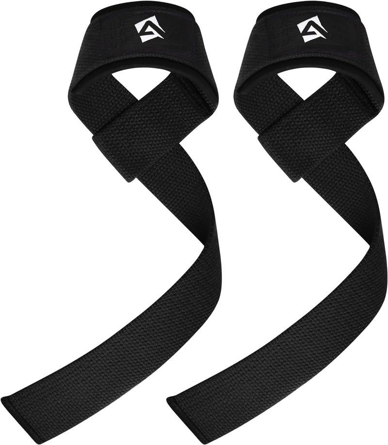 AQF Lifting Wrist Straps for Weightlifting, Powerlifting & Deadlifts – 23” Neoprene Padded Cotton Straps for Strength Training & Gym Workouts - Maximum Grip Support for Men & Women - Image 2