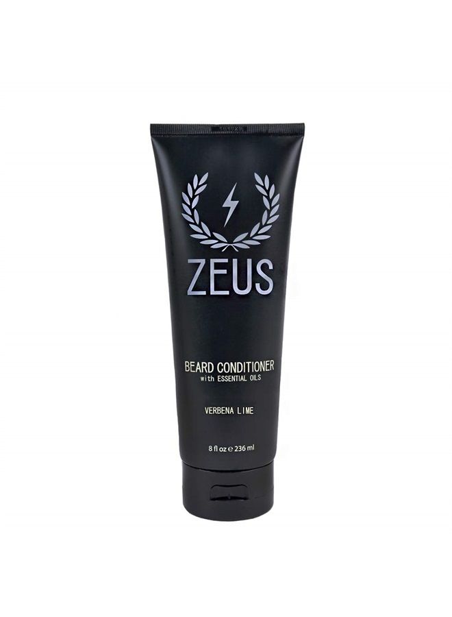Zeus Beard Conditioner Wash, Green Tea & Natural Ingredients to Cleanse & Soften Beard – MADE IN USA (Verbena Lime) 8 oz. - Image 1