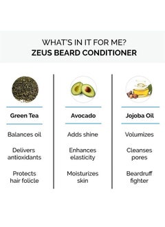 Zeus Beard Conditioner Wash, Green Tea & Natural Ingredients to Cleanse & Soften Beard – MADE IN USA (Verbena Lime) 8 oz.  - Image 3