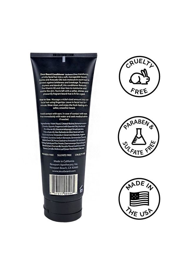 Zeus Beard Conditioner Wash, Green Tea & Natural Ingredients to Cleanse & Soften Beard – MADE IN USA (Verbena Lime) 8 oz. - Image 2