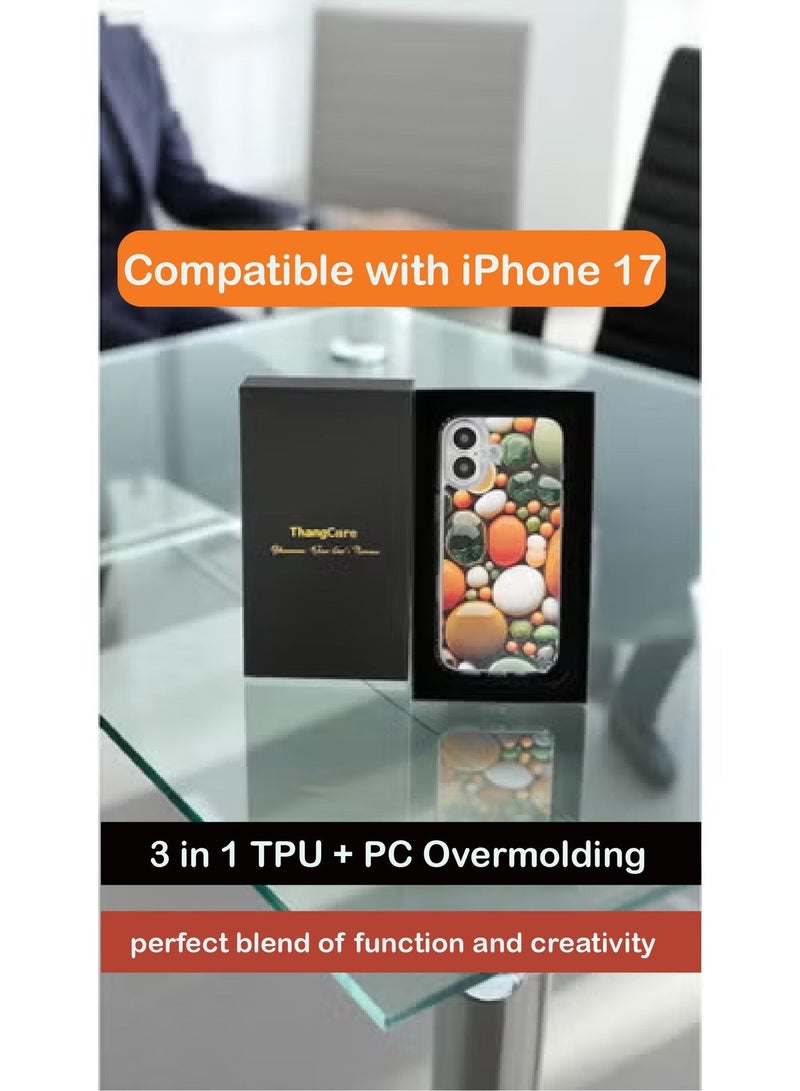 ThangCore Iphone17，3 in 1 TPU + PC Overmolding Magnetic Creative Design Phone Case - Image 1