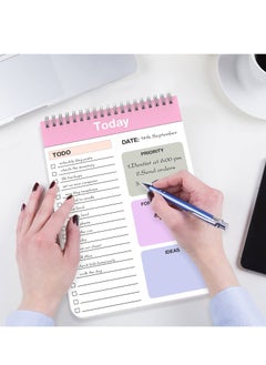 Y&D To Do List Notepad, 2 Pack Daily Planner Notepad with Spiral Binding, Checklist Productivity Organizer 5.7" X 8.5" Day Planning Pad Cover for Work Planner, Personal Office Supplies  - Image 5
