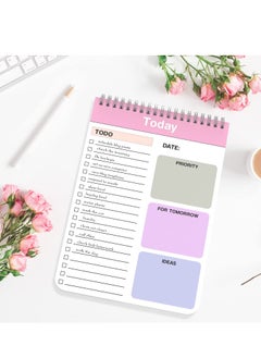 Y&D To Do List Notepad, 2 Pack Daily Planner Notepad with Spiral Binding, Checklist Productivity Organizer 5.7" X 8.5" Day Planning Pad Cover for Work Planner, Personal Office Supplies  - Image 4