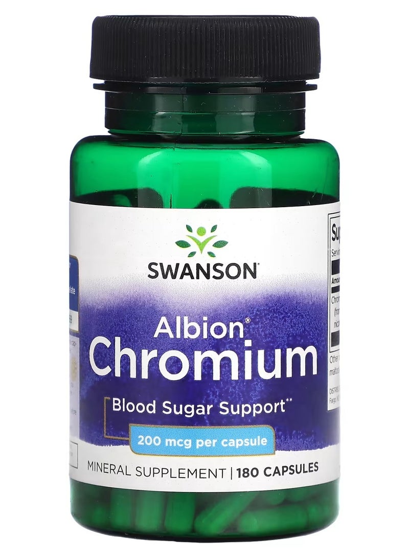 سوانسون، ألبيون كروميوم، 200 ميكروغرام، 180 كبسولة