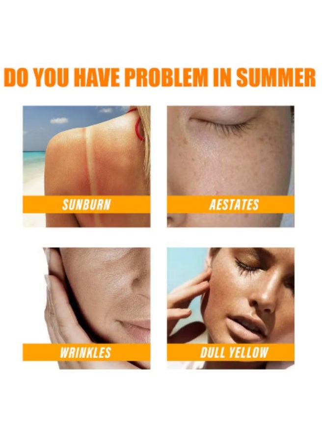 EELHOE 2pcs of EELHOE Facial Sun Cream Moisturizing And Non-Sticky Sunscreen Facial Moisturizer Anti Oxidation Reduce Skin Damage - Image 2