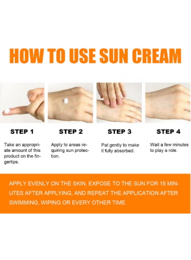 EELHOE 2pcs of EELHOE Facial Sun Cream Moisturizing And Non-Sticky Sunscreen Facial Moisturizer Anti Oxidation Reduce Skin Damage - Image 5