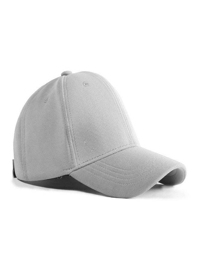 omtex - Unisex Baseball Cap, Cotton Material, Adjustable Velcro Closure, Grey, One Size, Pack of 1 - Image 3