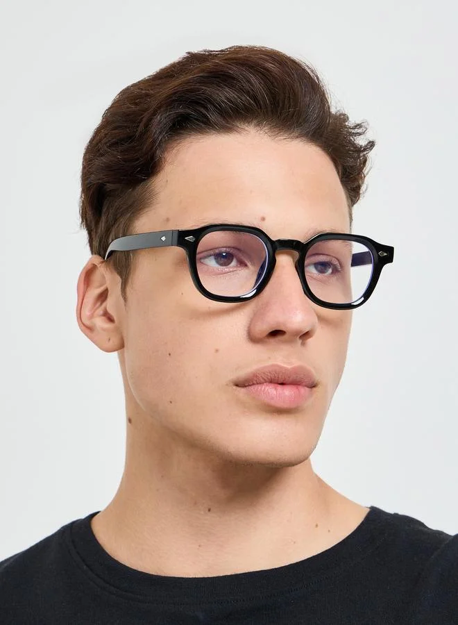 Styli Black Round Frame Sunglasses