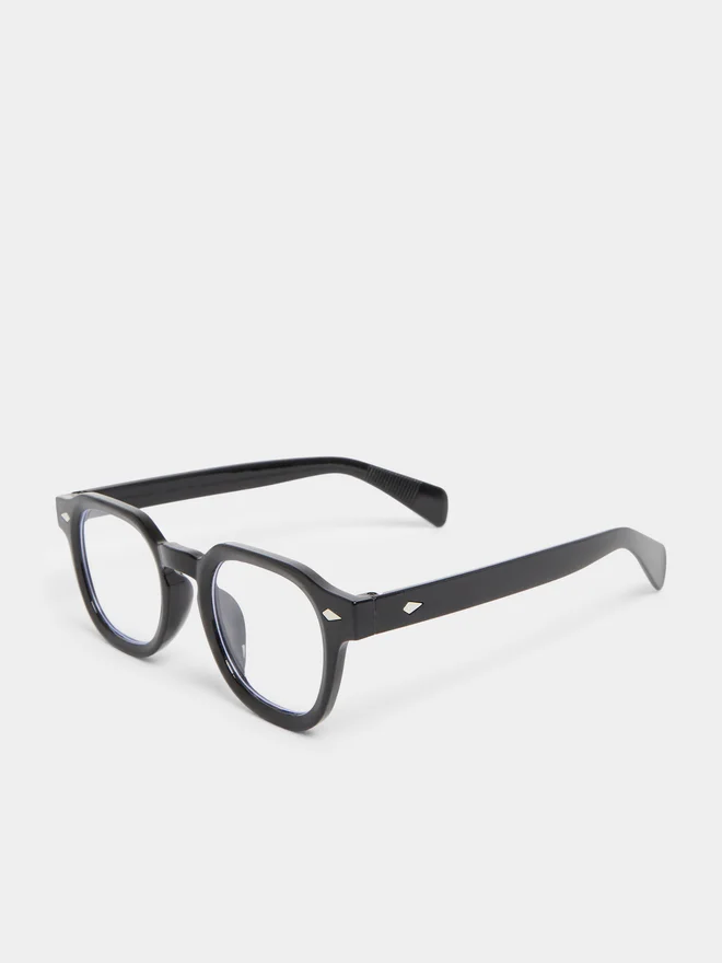 Styli Black Round Frame Sunglasses