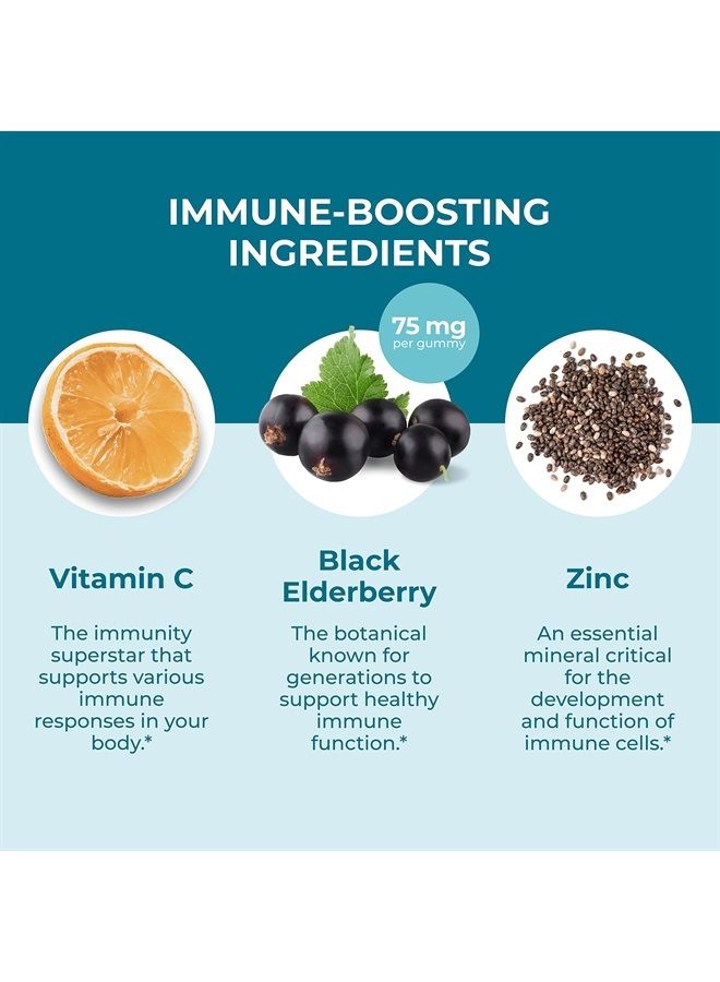 Hyland's Naturals Kids Organic Elderberry Plus Gummies, Organic Black Elderberry with ZINC and Vitamin C, Immune Support for Children, 48 Vegan Gummies - Image 5