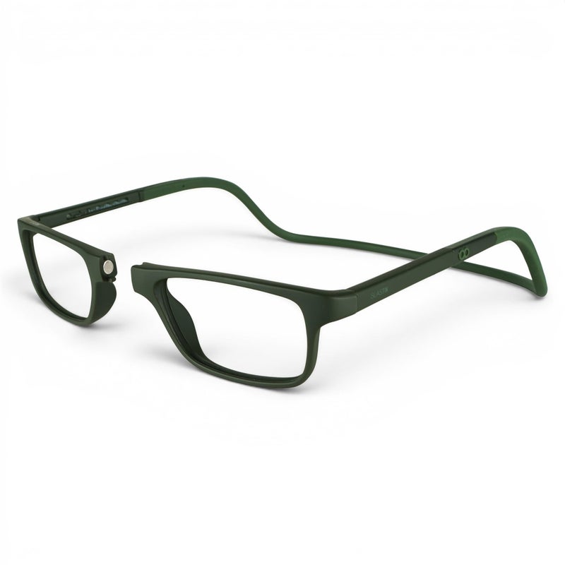 Clic Magnetic Reading Glasses Adjustable Neck Hanging Readers Secure Fit with Soft Headband Nashi SXL Green 300 - Image 2