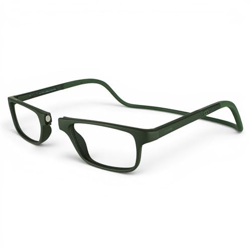 Clic Magnetic Reading Glasses Adjustable Neck Hanging Readers Secure Fit with Soft Headband Nashi SXL Green 300 - Image 1