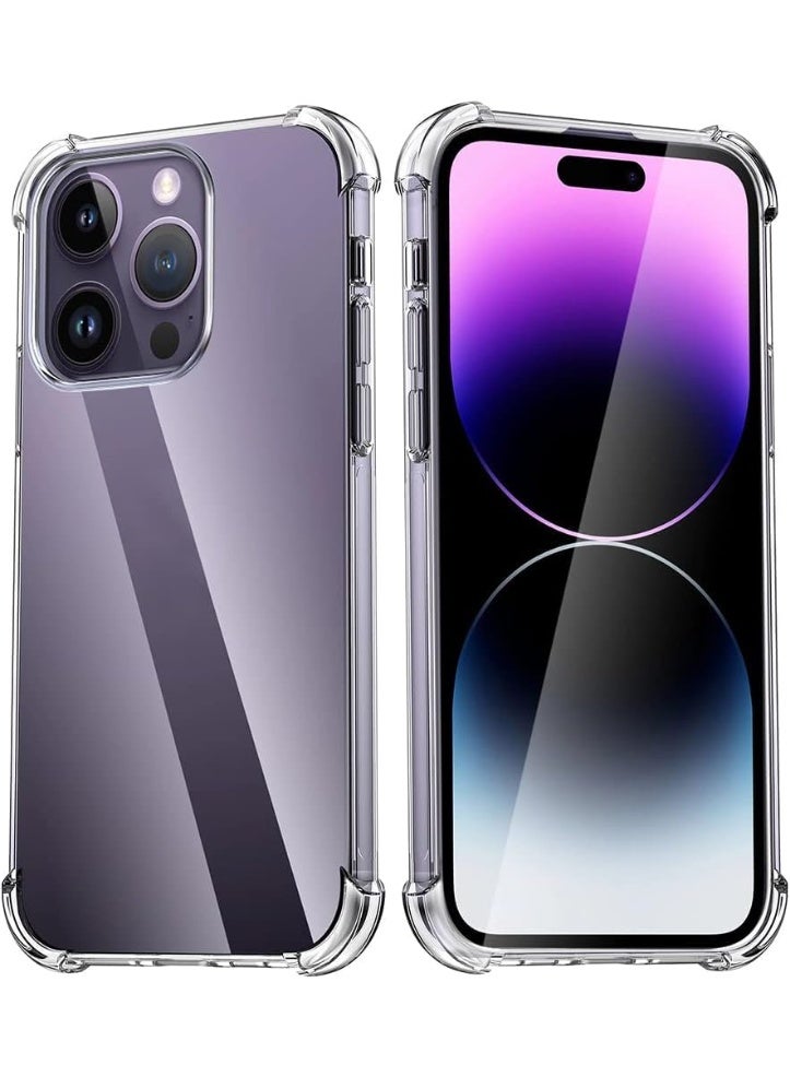 موز Back Cover for iPhone 14 Pro Transparent Mobile Back Case Shock Proof Design Camera Edges Protection Crystal Clear Phone Case Silicon Soft TPU (iPhone 14 Pro) - Image 5