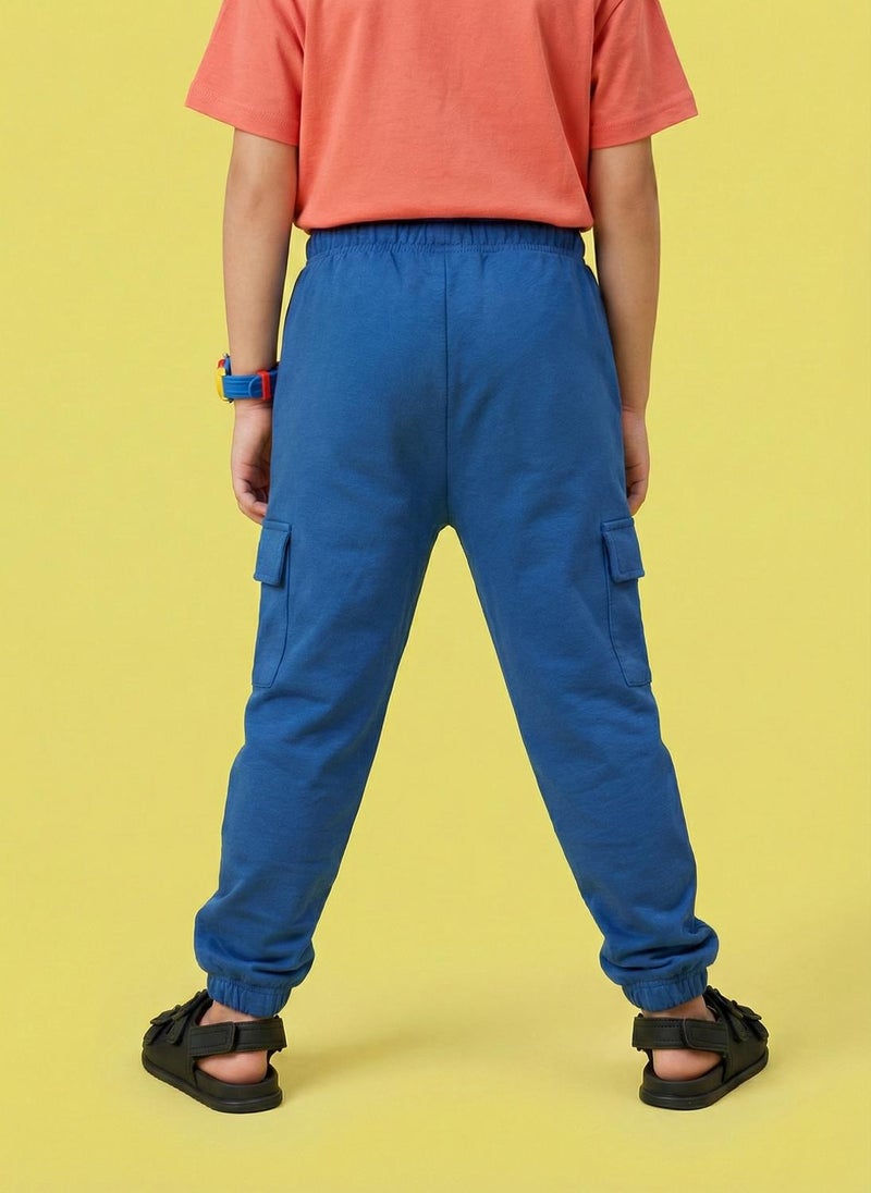 Nautinati Boys' 100% Cotton Stretchable Disney Mickey Mouse Print Cargo Joggers - Image 4