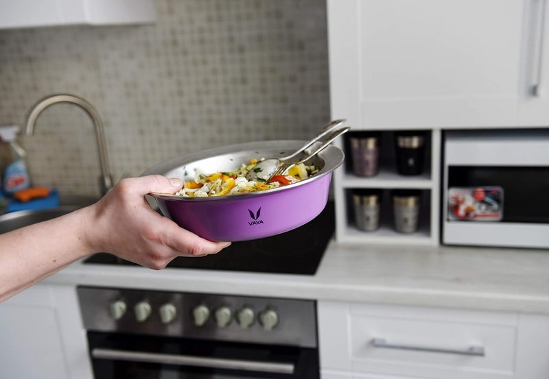 VAYA HauteCase Premium Stainless Steel Casserole with Glass Lid to Serve Roti1100ml Vacuum Insulated Steel Hot Box Keeps Food Hot Fresh Kitchen Hot Pot Improves Dining Table DecorIris Purple - Image 4