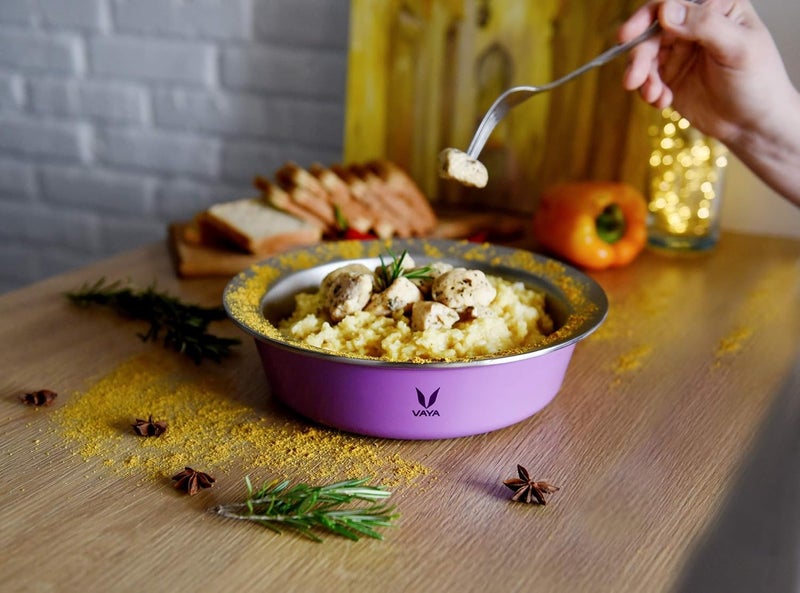 VAYA HauteCase Premium Stainless Steel Casserole with Glass Lid to Serve Roti1100ml Vacuum Insulated Steel Hot Box Keeps Food Hot Fresh Kitchen Hot Pot Improves Dining Table DecorIris Purple - Image 3