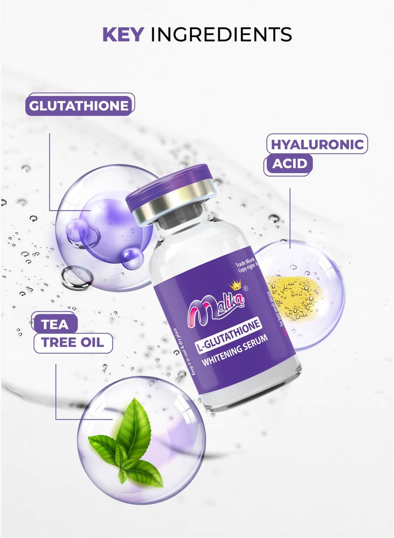 Malika L Glutathione Glowing Korean Serum 3ml | Trial Size | Dark Spot Serum | Korean Skin Care - Image 3