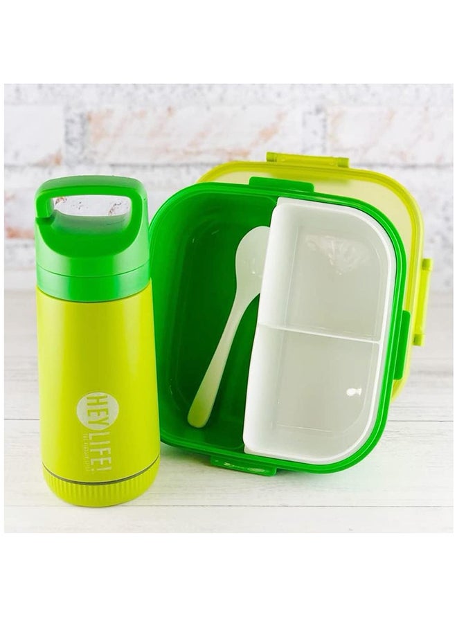 STAR BABiES Pack Of 10 Back To School Pencil Set Lunch Box With Water Bottle - Green  - Image 3