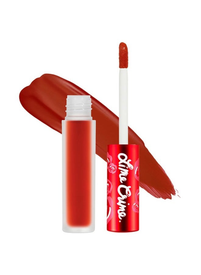 Lime Crime - Velvetines Liquid Matte Lipstick, Pumpkin (Brick Red) - Bold, Long Lasting Shades & Lip Lining - Stellar Color & High Comfort for All-Day Wear - Talc-Free & Paraben-Free - Image 1