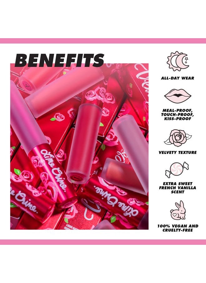 Lime Crime - Velvetines Liquid Matte Lipstick, Pumpkin (Brick Red) - Bold, Long Lasting Shades & Lip Lining - Stellar Color & High Comfort for All-Day Wear - Talc-Free & Paraben-Free - Image 1