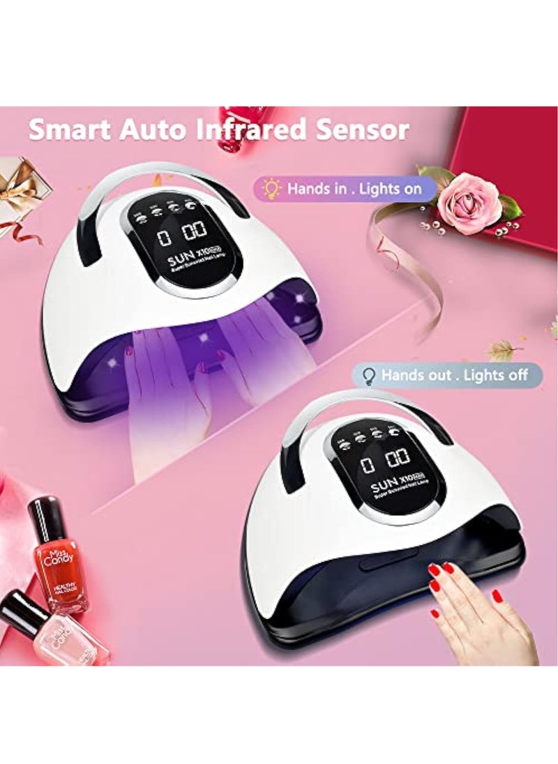 EVEREEN - Max 280W Professional UV LED Nail Lamp For Nail Gel Fast Nail Polish Dryer With 66 Beads Auto Sensor 4 Timer Setting LCD Display For Salon And Home Use Nail Art Design Tools - Image 1