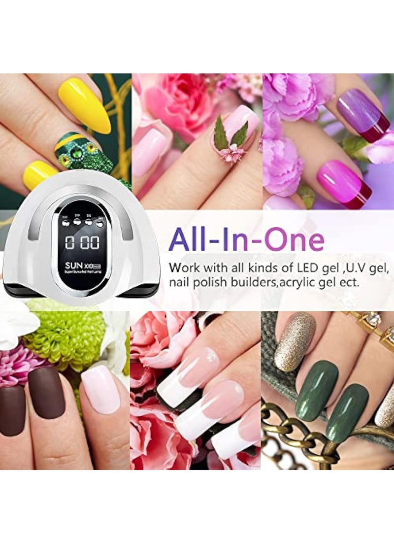 EVEREEN - Max 280W Professional UV LED Nail Lamp For Nail Gel Fast Nail Polish Dryer With 66 Beads Auto Sensor 4 Timer Setting LCD Display For Salon And Home Use Nail Art Design Tools - Image 1