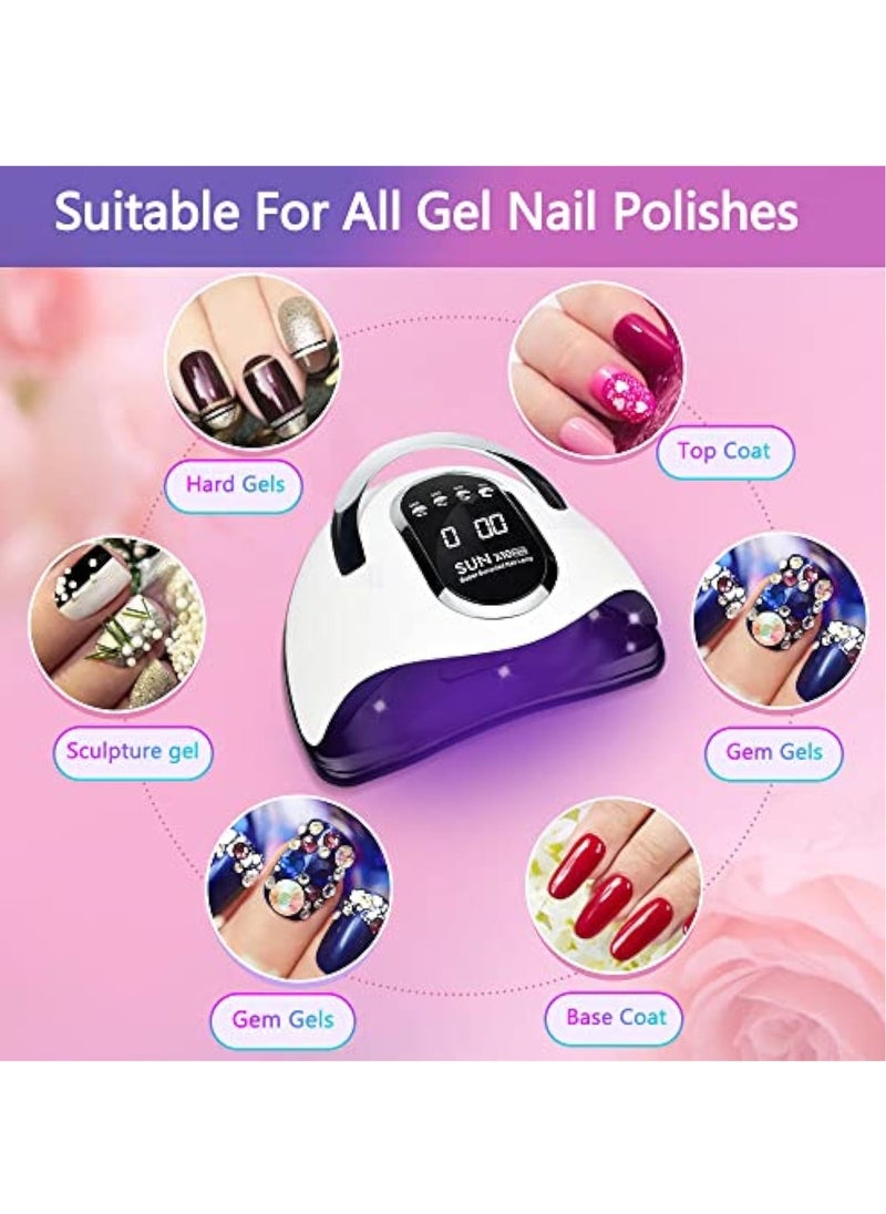 EVEREEN - Max 280W Professional UV LED Nail Lamp For Nail Gel Fast Nail Polish Dryer With 66 Beads Auto Sensor 4 Timer Setting LCD Display For Salon And Home Use Nail Art Design Tools - Image 1