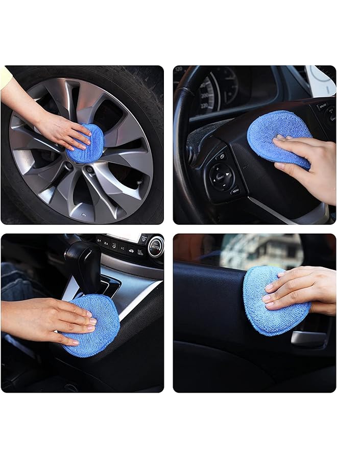 Generic Microfiber Wax Applicator Pads, Car Wax Applicator, Buffing & Detail Polishing Foam Pads For Car Cleaning And Fine Polishing (5" Diameter, 6 Pack)  - Image 2