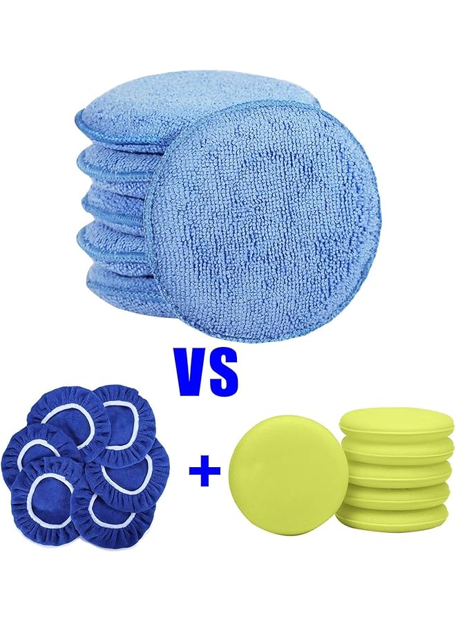 Generic Microfiber Wax Applicator Pads, Car Wax Applicator, Buffing & Detail Polishing Foam Pads For Car Cleaning And Fine Polishing (5" Diameter, 6 Pack)  - Image 5