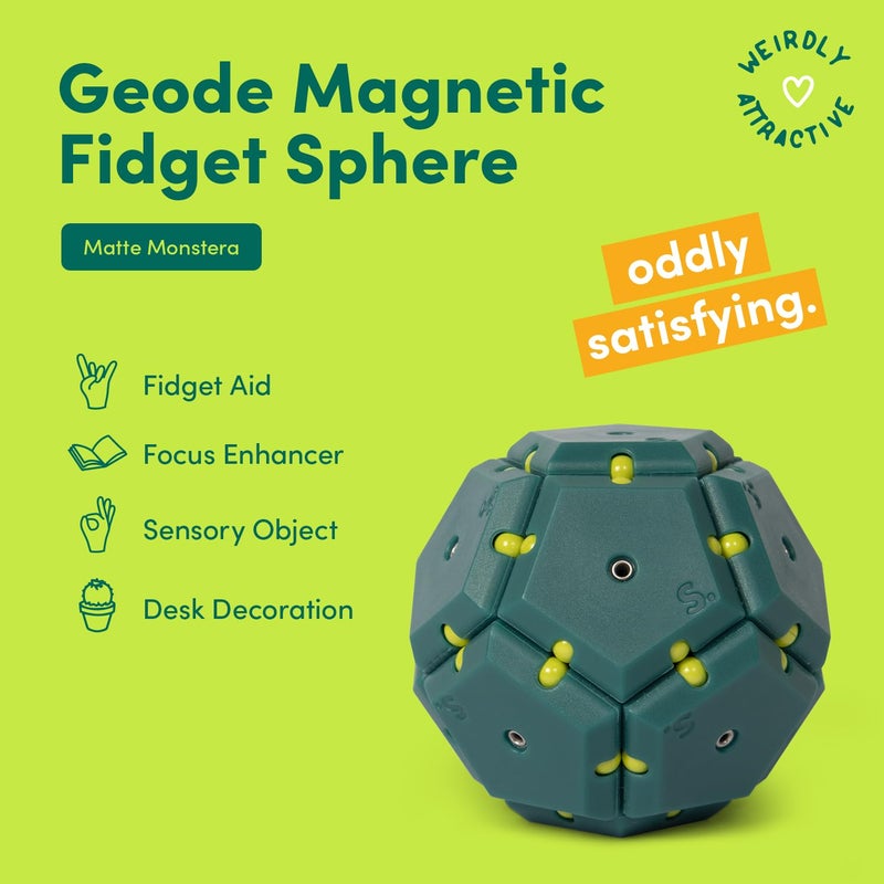 Speks Geode Magnetic Fidget Toy  Sensory Desk Toy for Adults  Teens 14  Stress Relief Gift  Sphere Monstera - Image 3