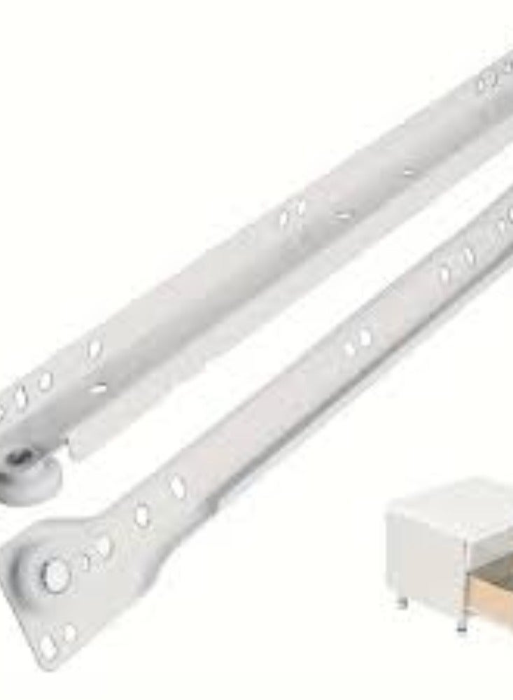 KNP KNP White Sliding Drawer Rail in 18 inches is designed for smooth and efficient drawer operation, perfect for a variety of furniture applications such as cabinets, desks, and storage units.  - Image 2