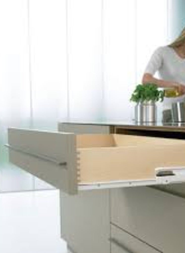 KNP KNP White Sliding Drawer Rail in 18 inches is designed for smooth and efficient drawer operation, perfect for a variety of furniture applications such as cabinets, desks, and storage units.  - Image 3
