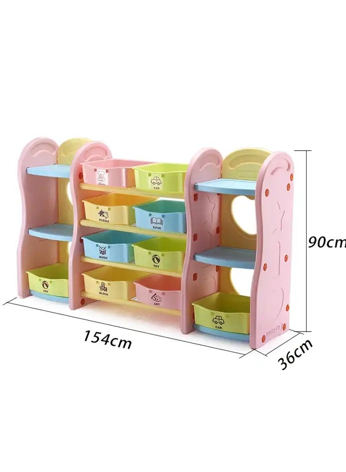 RBWTOYS صندوق تنظيم ألعاب RBW مع رف للأولاد والبنات للأطفال L115 x W36 x H90 سم - Image 1