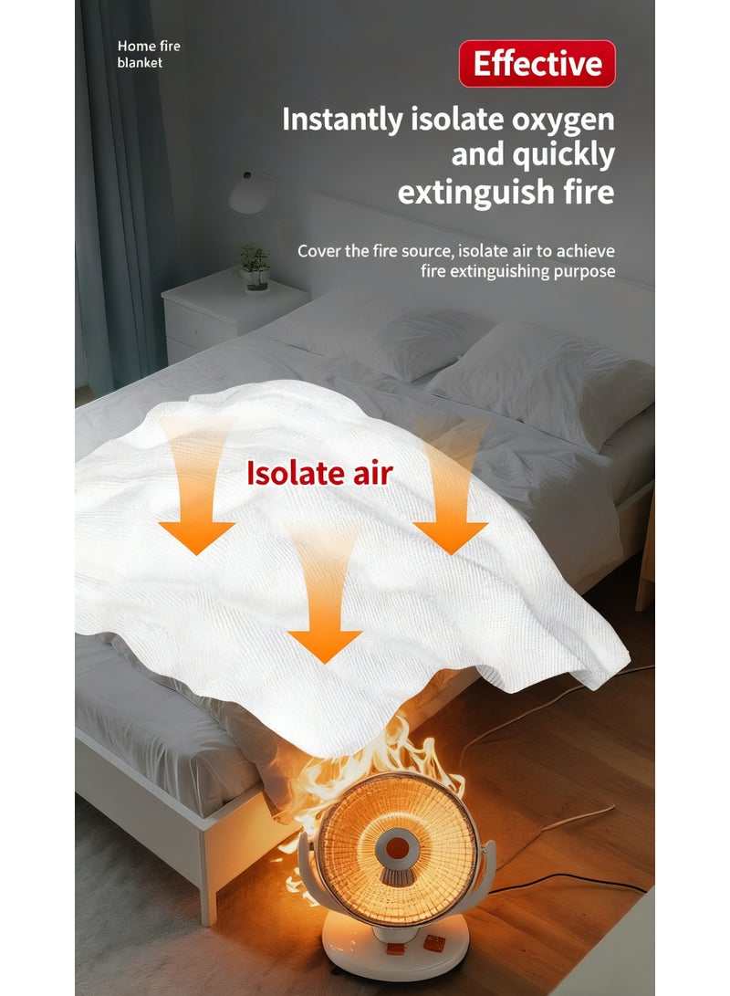 SHAOZHEN RESCUE Fire Blanket, 40''×40'' Fiberglass Emergency Fireproof Gear, Flame Retardant Protection for Home, Kitchen, Camping, Hiking, 2 Count - Image 5