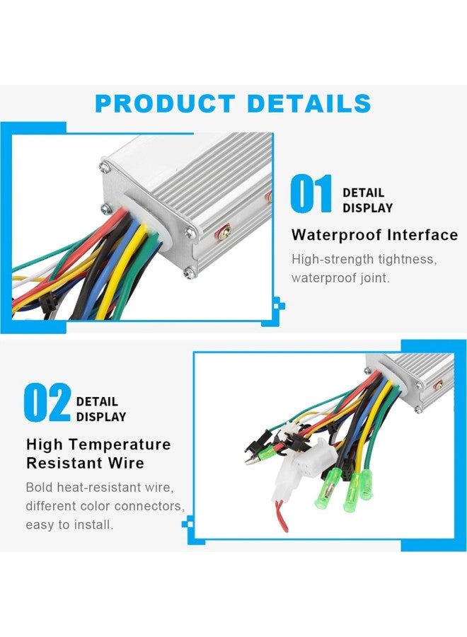 Brushless Motor Controller,350W Electric Brushless DC Motor Controller 36/48V High Speeds Brushless Motor Controllers for Go Karts E-Bike Electric Throttle Motorcycle Scooter  - Image 4