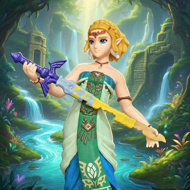 تماثيل شخصيات لعبة The Legend of Zelda: Tears of the Kingdom لينك وزيلدا - Image 3