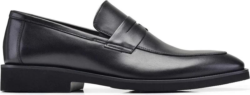 نيفزات اوناي Leather Black Casual Loafer Men's Shoes -10054-