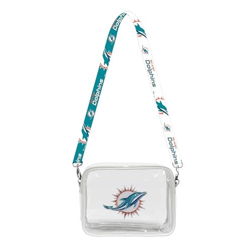 Littlearth Miami Dolphins NFL Clear Fanny Fan Purse - Image 1