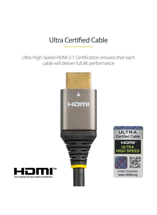 StarTech .com 3m HDMI 2.1 Kabel 8K - Zertifiziertes Ultra High Speed HDMI Kabel 48Gbit/s - 8K 60Hz/4K 120Hz HDR10+ eARC - UHD 8K HDMI Monitorkabel - Monitor/TV - Flexible TPE Ummantelung (HDMM21V3M) - Image 5