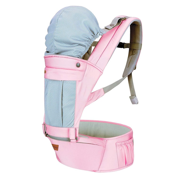 1st Step 5 in 1 Hip seat Baby Carrier (Pink) - Image 1