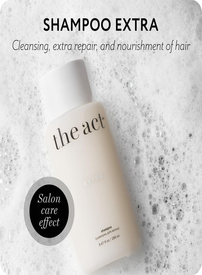 The Act Extra Hydrating Shampoo - Daily Cleansing and Moisturizing, Care for All Hair Types - Coarse Curly Dry Hairs, for Women Men, Vegan, 9.47 fl oz - Image 4